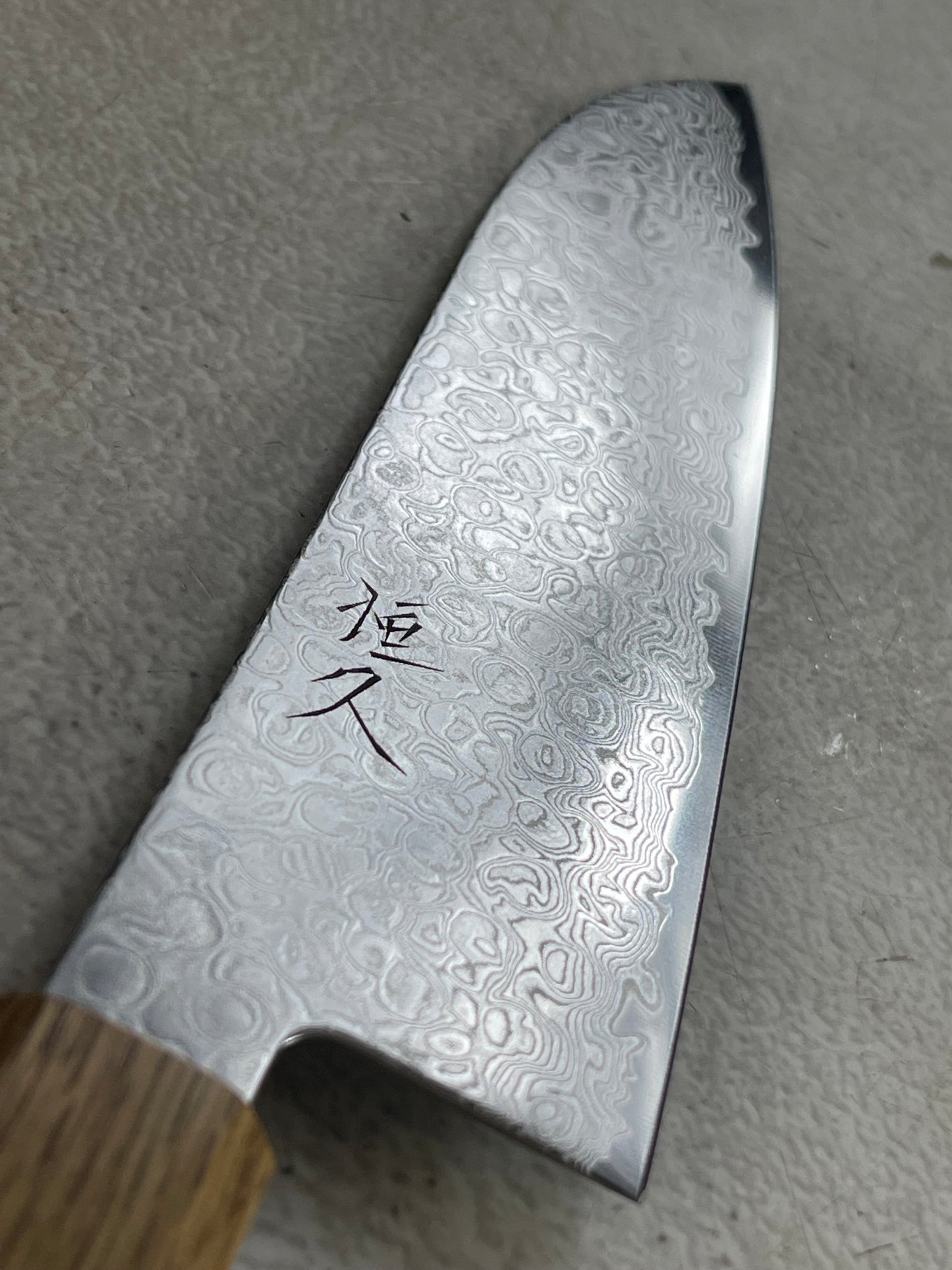 Tsunehisa ZA18 Damascus Santoku 180mm Oak Handle Made in Japan 🇯🇵