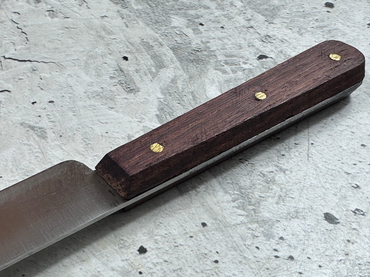 Vintage French Paring Knife 100mm Inox Steel Wood Handle 2221