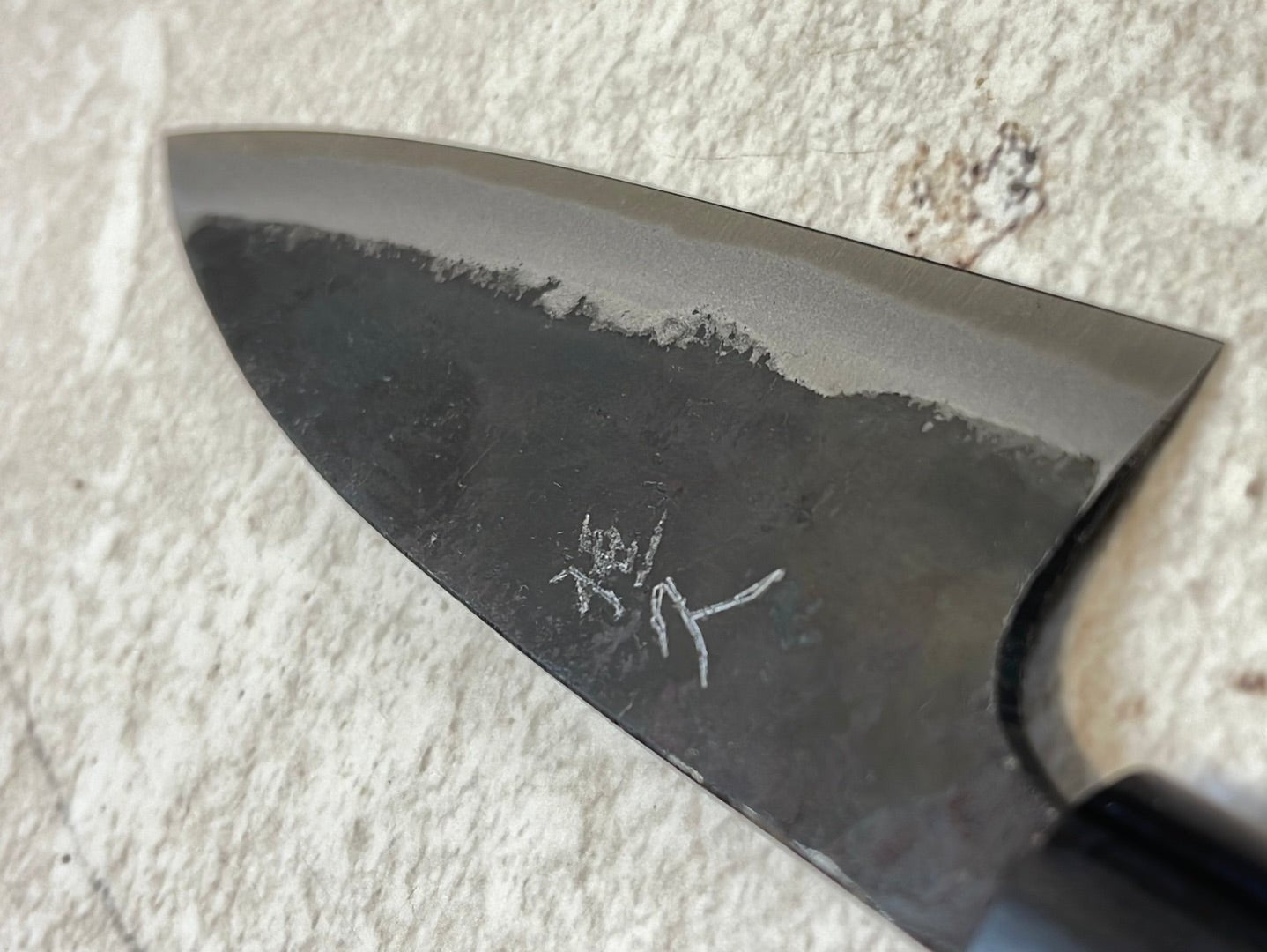 Tsunehisa Shirogami Kurochi Finish Ko-Bocho Knife 120mm - Made in Japan 🇯🇵