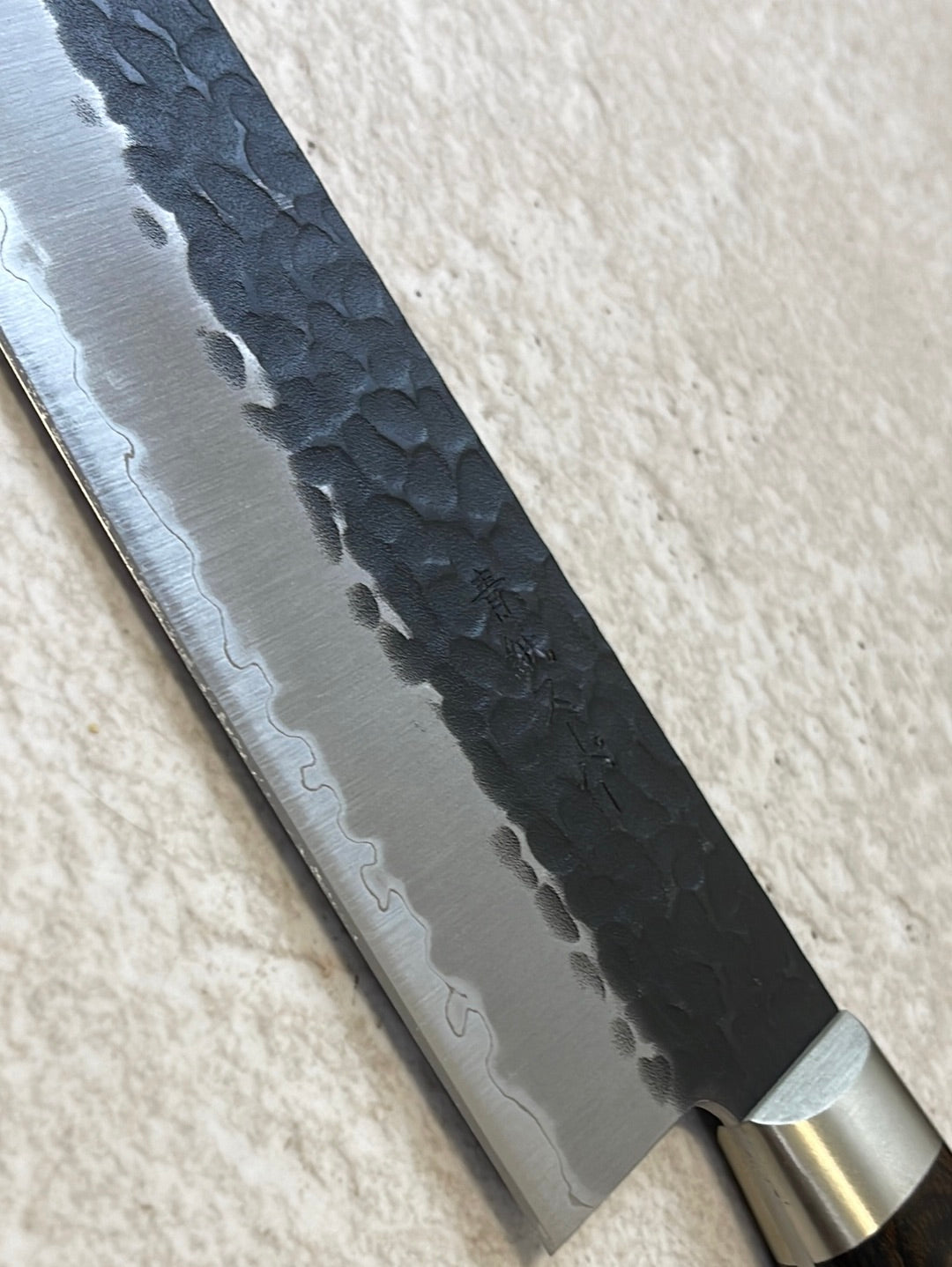 Tsunehisa Aogami Super Kuro Tsutime Gyuto Knife 210mm  Brown Pakka Wood Handle - Made in Japan 🇯🇵