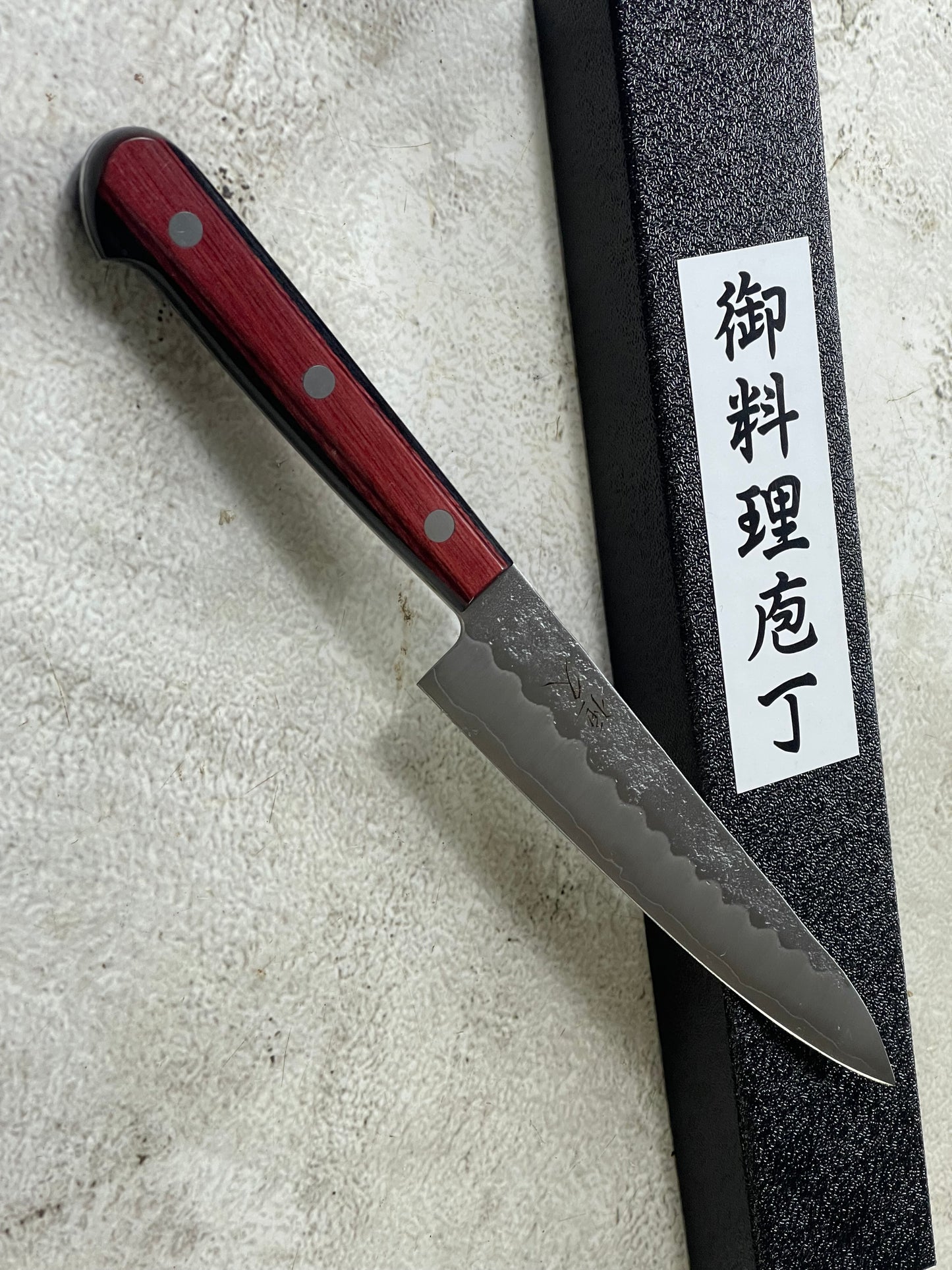 Tsunehisa G3 Nashiji Red Petty 135mm - Made in Japan 🇯🇵