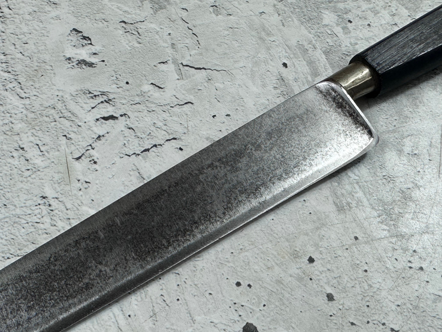 Vintage French Flexible fillet Knife 200mm Carbon Steel Wood Handle 2212