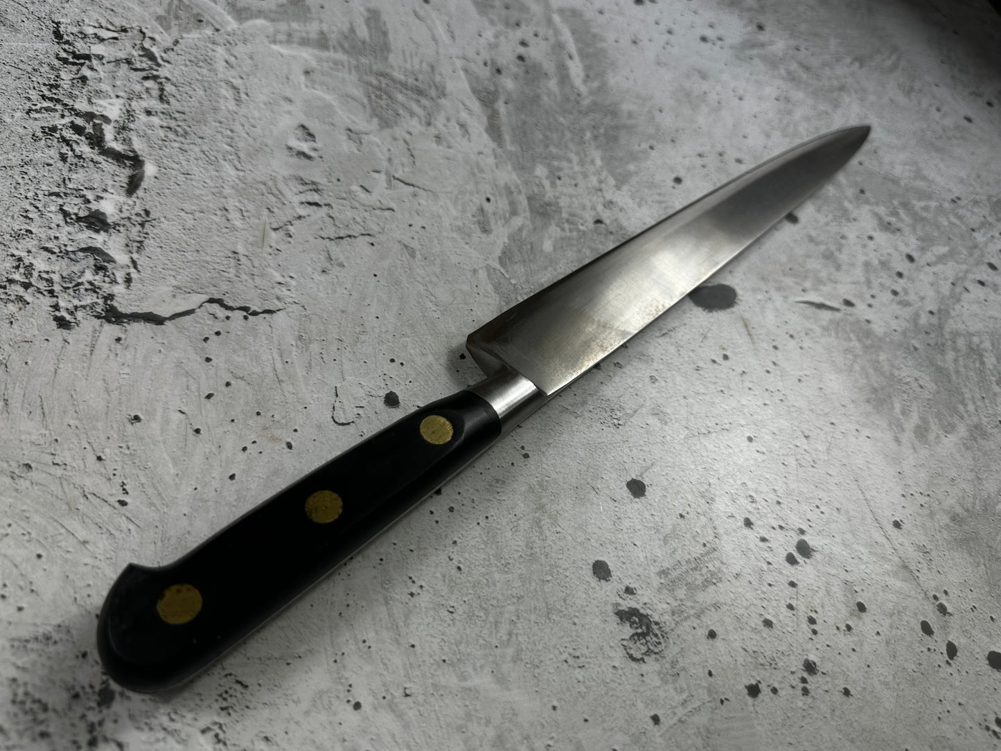 Vintage French Sabatier Slicing Knife 250mm High Carbon Steel POM Handle 2247