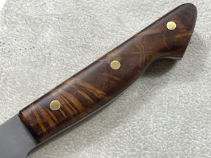 Kanefusa Full Tang Gyuto 230mm Teakwood Burl Set Brass Pins & Sheath