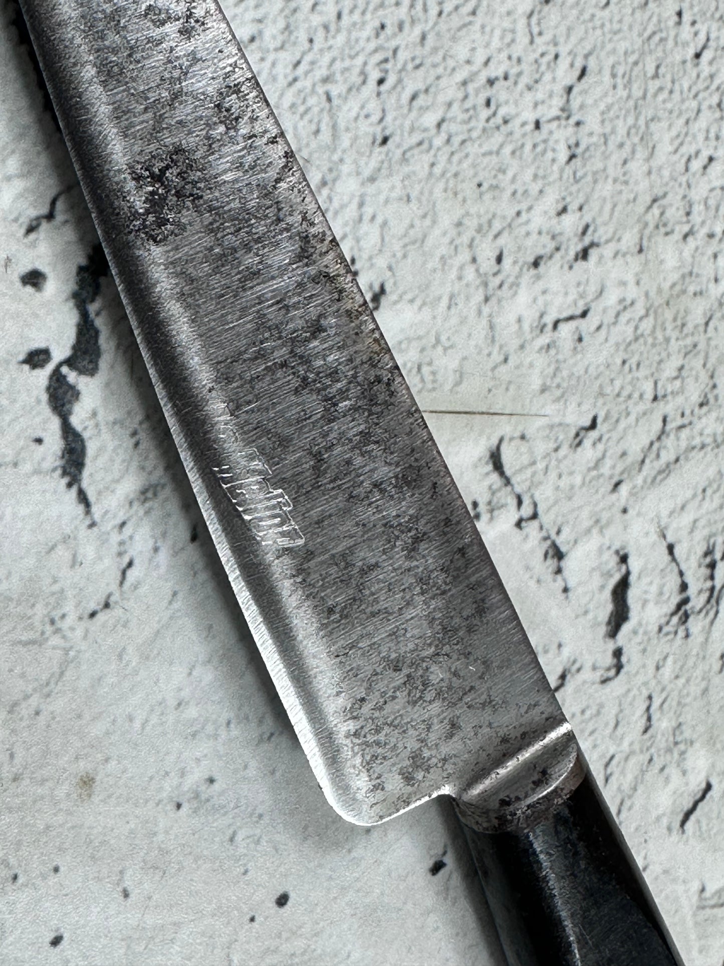Vintage French Nogent Style Paring Knife 80mm Inox Steel POM Handle 2209