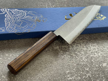 Load image into Gallery viewer, Masutani Kokuryu Nashiji Santoku 170mm  VG1 Steel Oak Handle