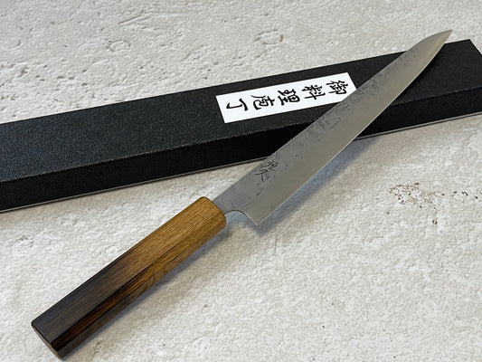 Tsunehisa SLD Washiji KOY Sujihiki Knife 240mm - Made in Japan 🇯🇵 Oak Yaki Handle