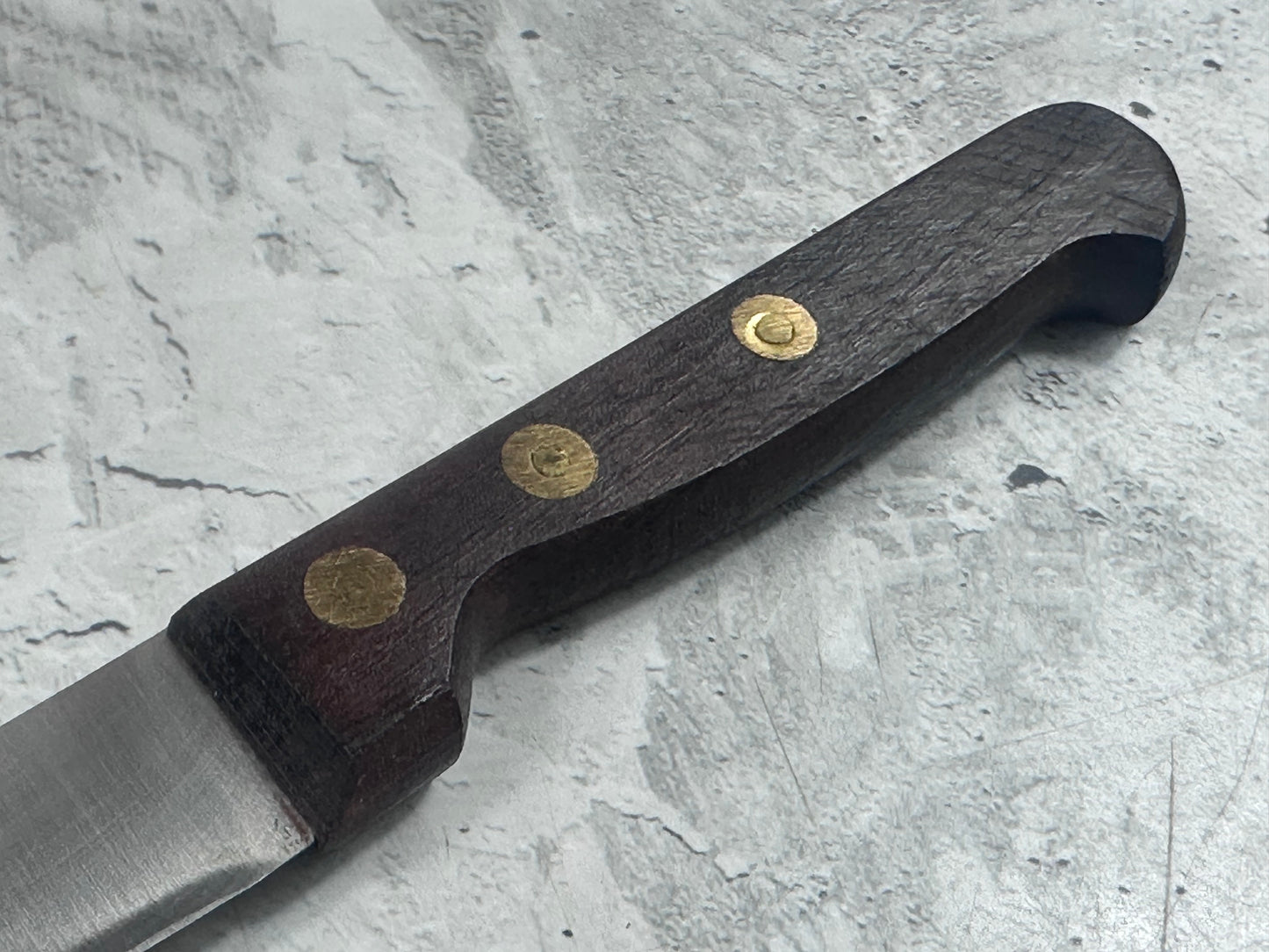 Vintage French Paring Knife 110mm Inox Steel Wood Handle 2214