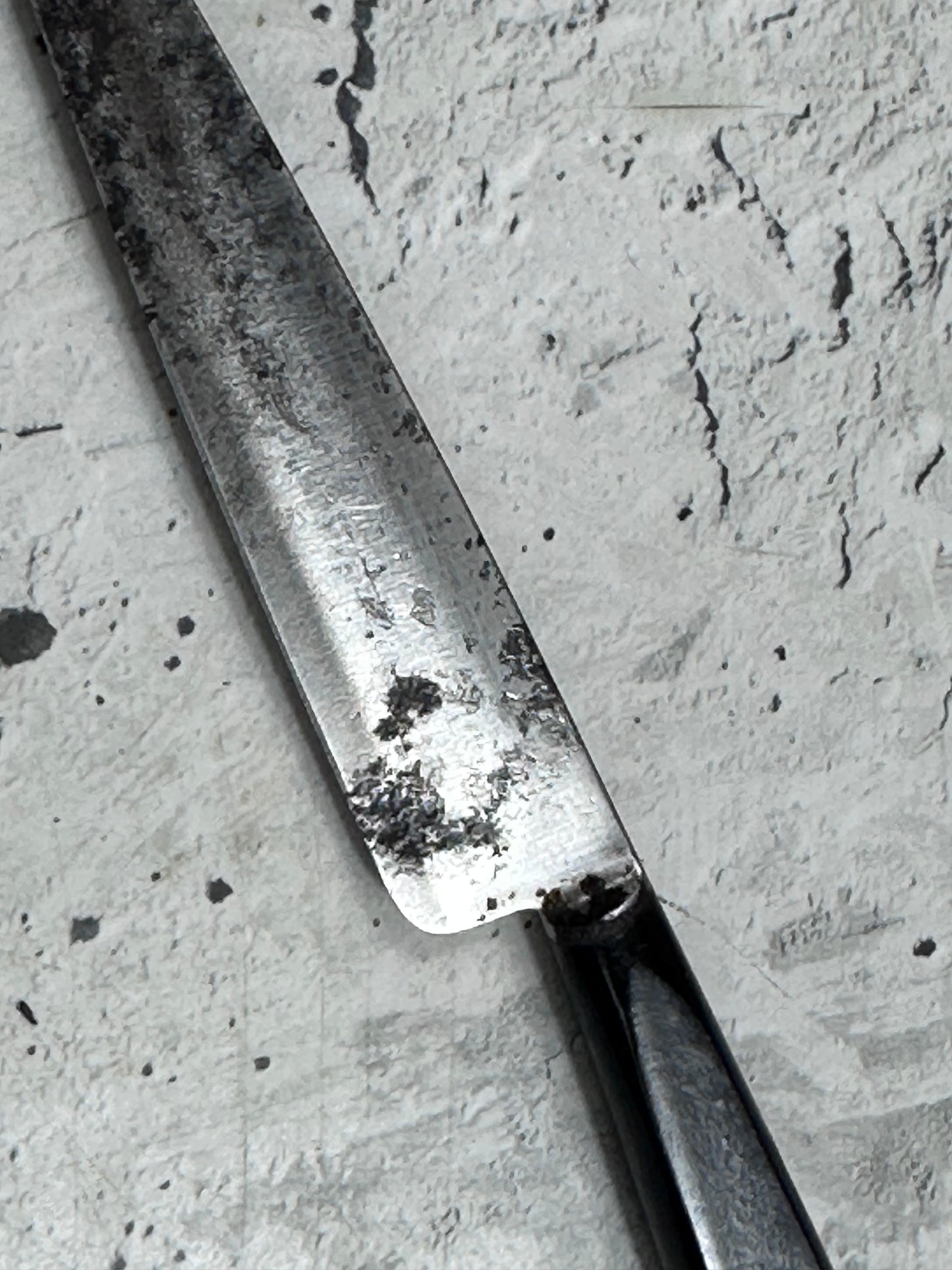 Vintage French Nogent Style Paring Knife 110mm Inox Steel POM Handle 2197