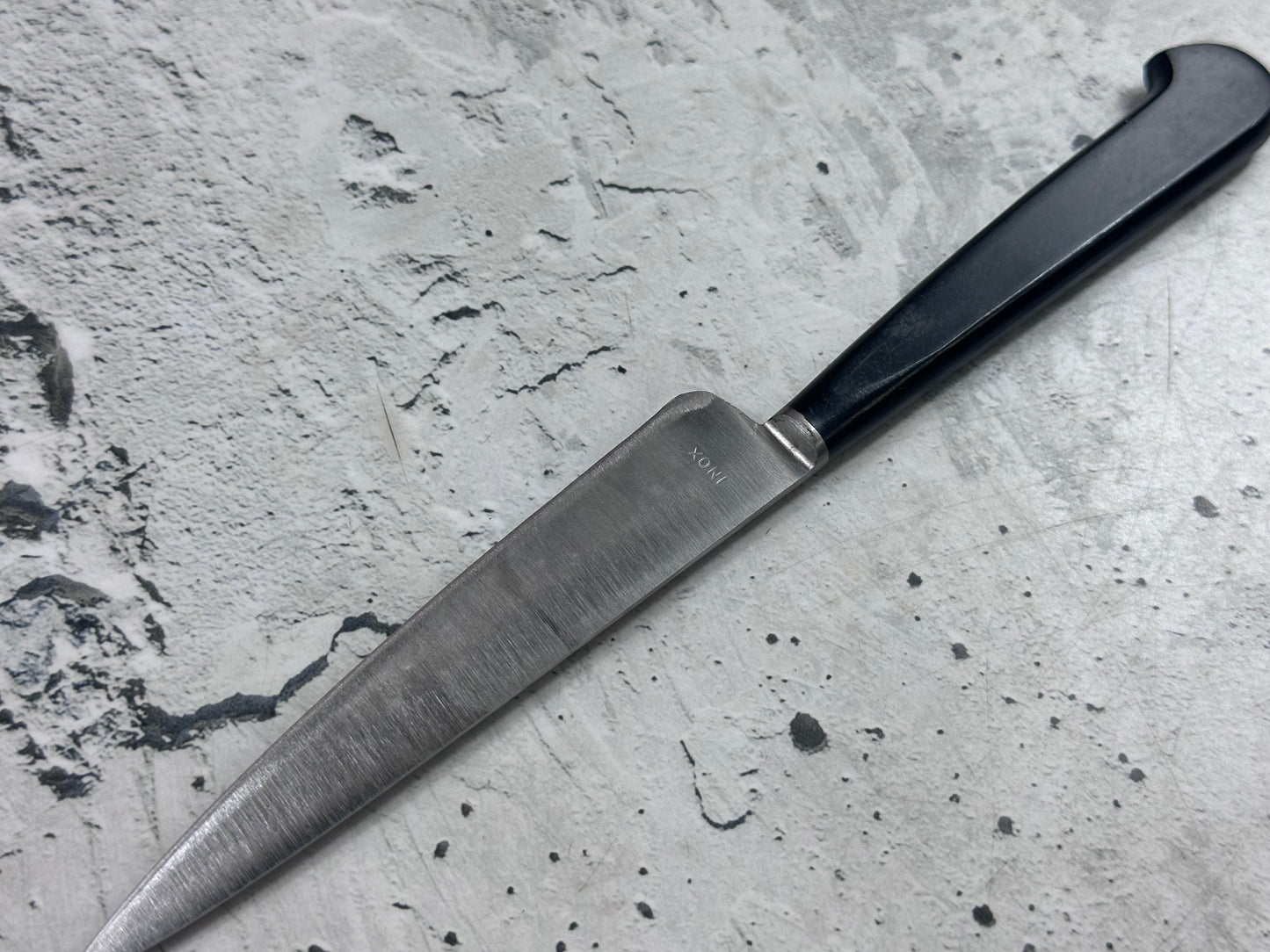Vintage French Nogent Style Paring Knife 110mm Inox Steel POM Handle 2202