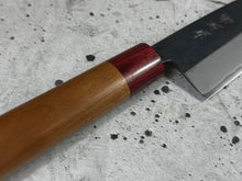 Load image into Gallery viewer, Muneishi Aogami 2 Iron Clad Gyuto 180mm Kurouchi Finish
