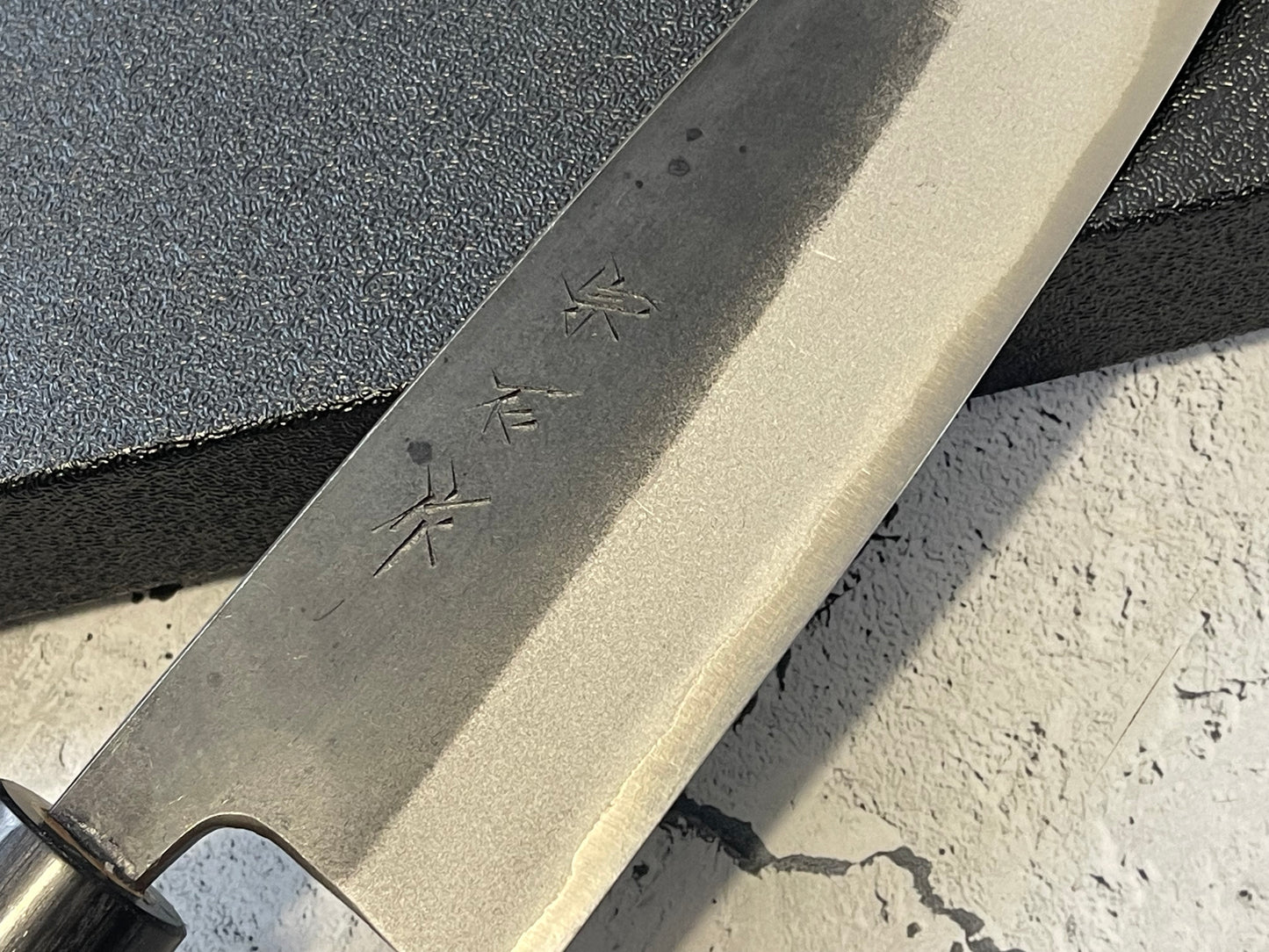 Muneishi Aogami SS Clad Gyuto 150 mm  Kurochi Finish Made in Japan