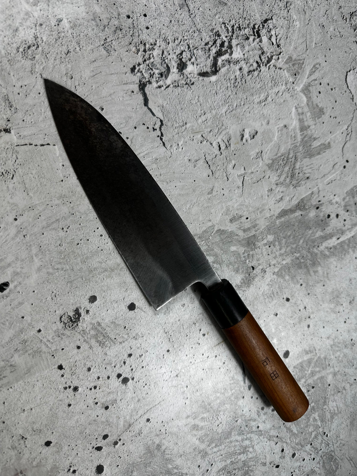 Vintage Masaaki / Masateru Sashimi Set Carbon Steel Magnolia Wood Handle  Knife Case 2253