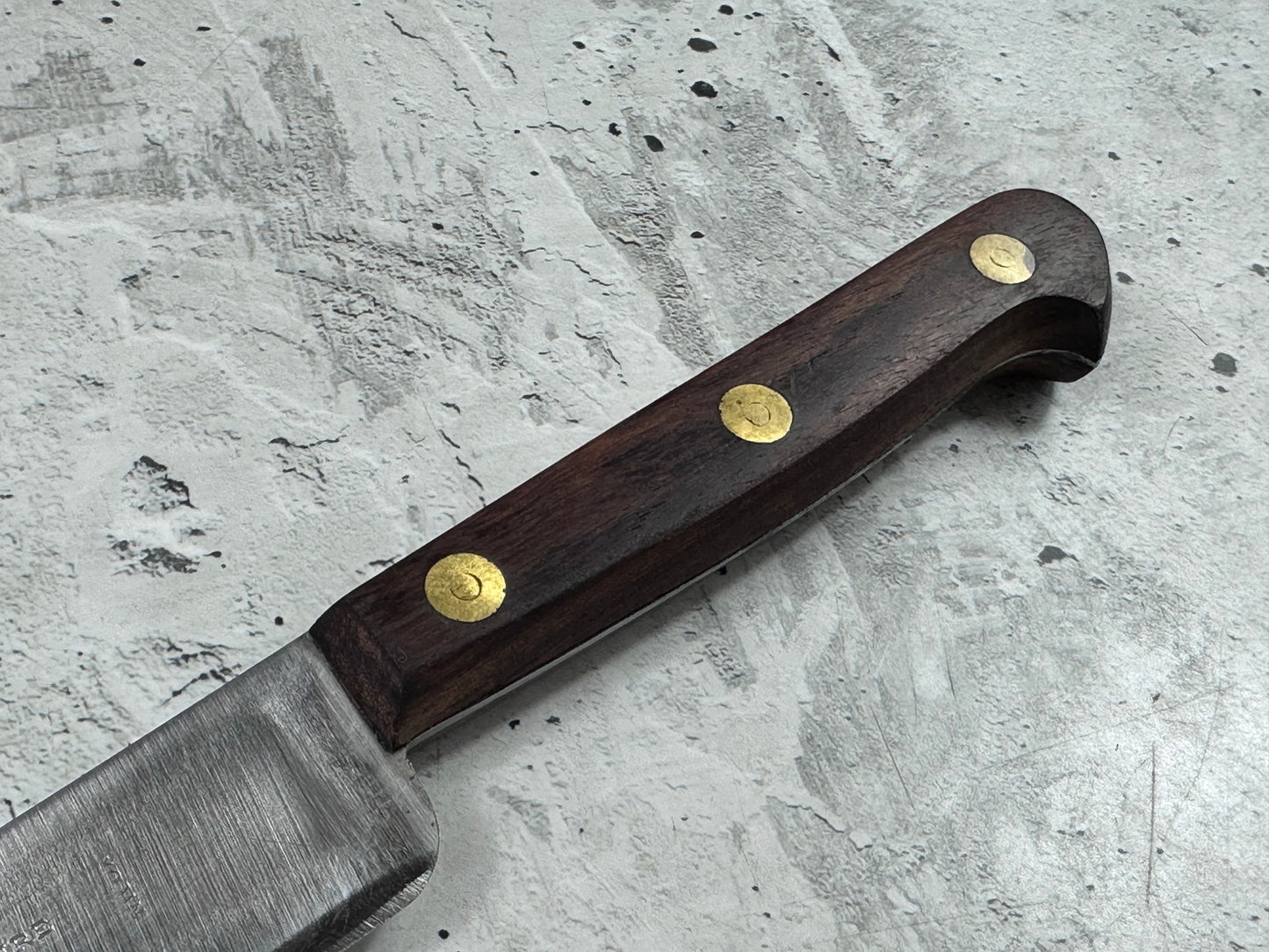 Vintage French Lacouture Slicing Knife 200mm Inox Steel Wood Handle 2191