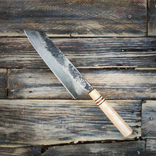 Load image into Gallery viewer, HG Blade Kiritsuke Knife 210mm Kurouchi Finish 1084 High Carbon Steel