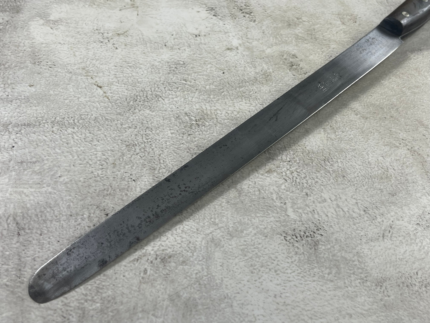 Vintage Gustav Emil Ern Flexible Brisket Knife 360mm Carbon Steel Made in Germany 🇩🇪 1910
