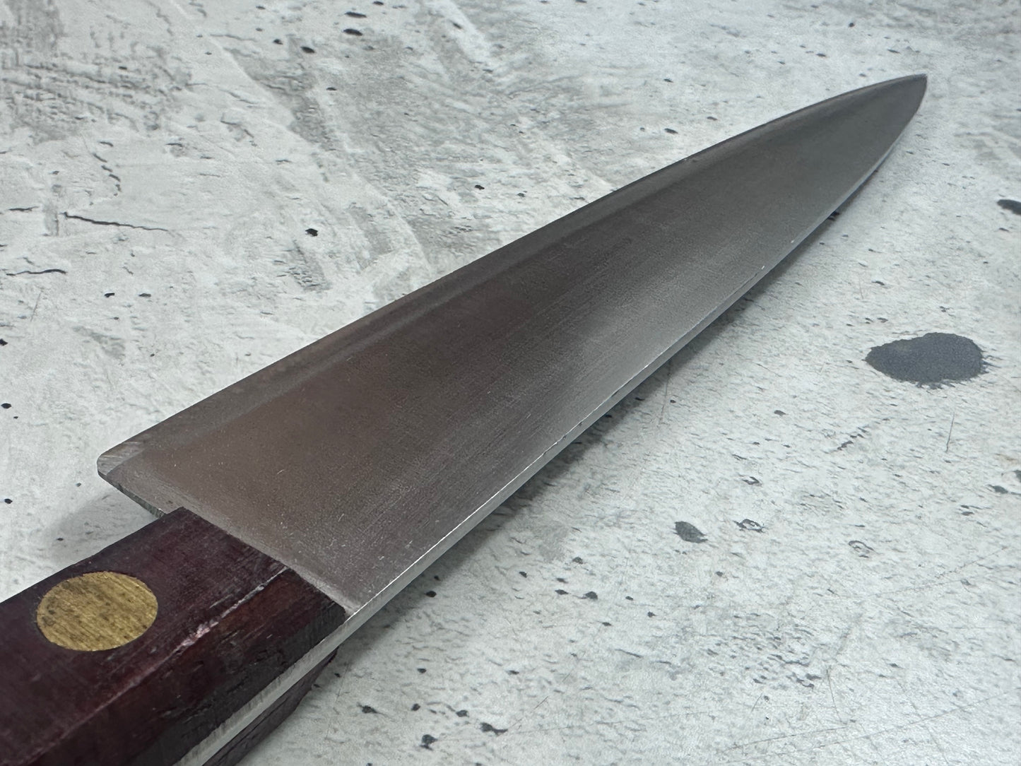 Vintage French Slicing Knife 200mm Inox Steel Wood Handle 2193