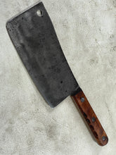 Load image into Gallery viewer, Vintage Butcher Cleaver Knife 200mm Carbon Steel Blade Made in USA 🇺🇸 1920