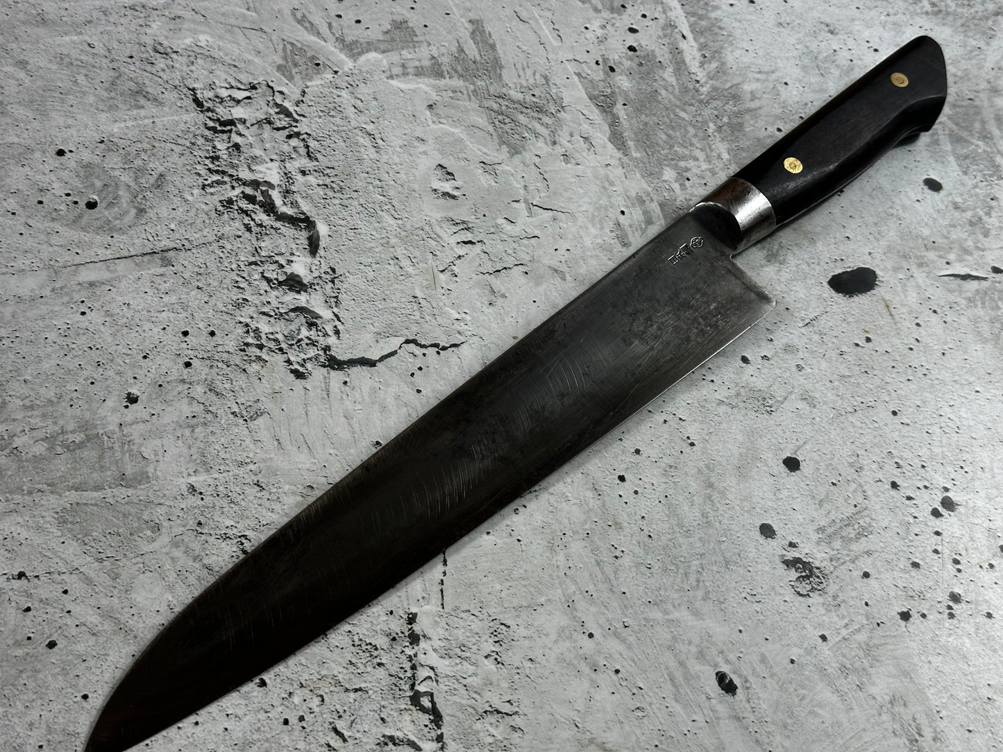 Vintage Japanese Gyuto Knife 270mm Carbon Steel  Made in Japan 2015