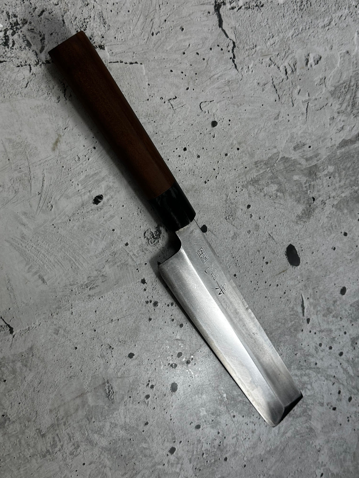 Vintage Masaaki / Masateru Sashimi Set Carbon Steel Magnolia Wood Handle  Knife Case 2253
