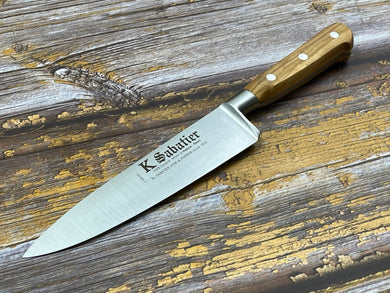 K Sabatier Chef Knife 150mm - CARBON STEEL - OLIVE WOOD HANDLE