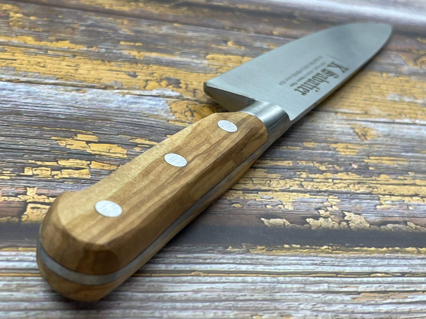 K Sabatier Chef Knife 150mm - CARBON STEEL - OLIVE WOOD HANDLE