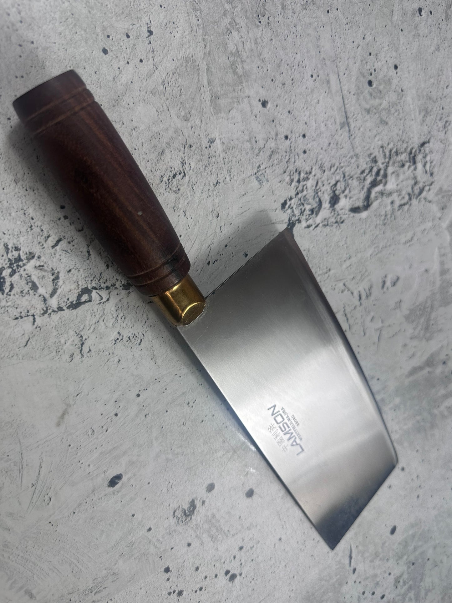 Vintage Lamson Chinese Cleaver Knife 200mm High Carbon Steel Made in USA 2120