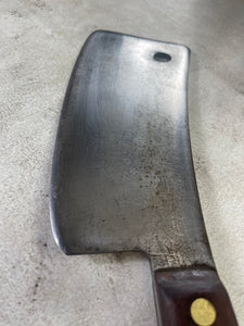 Vintage Dexter Butcher Cleaver Knife 220mm Carbon Steel Blade Made in USA 🇺🇸 1892