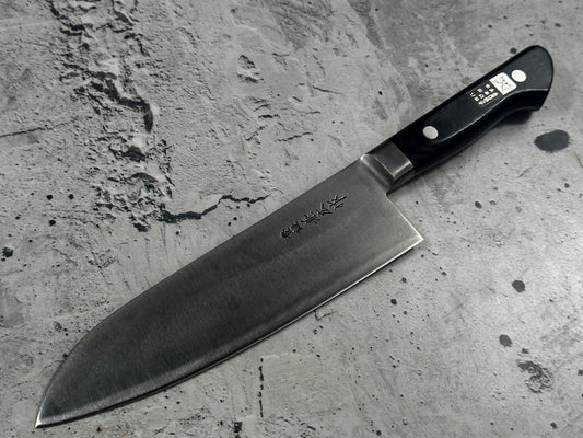 Vintage Kanehiro Cutlery Santoku Knife 170mm Carbon Steel 2292