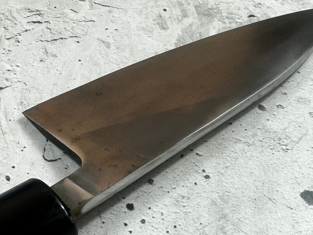 Vintage Kajigen Carbon Steel Deba Knife 150mm 2349