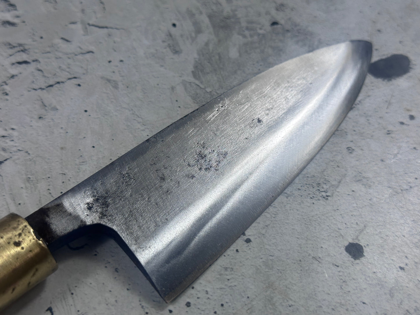Vintage Sakai Kokaji Takehiro Deba Knife 140mm Carbon Steel 2144
