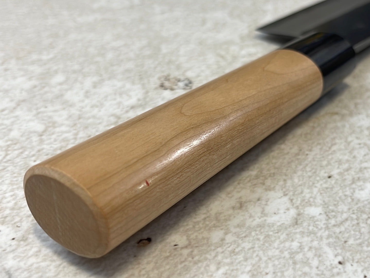 Muneishi Aogami SS Clad Santoku 180 mm  Kurochi Finish Made in Japan