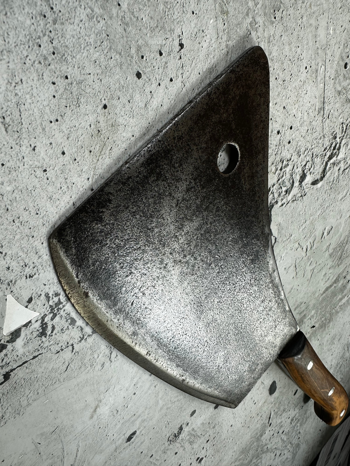Vintage Heavy Duty Butchers Cleaver Knife 200mm Carbon Steel Timber Handle 2266
