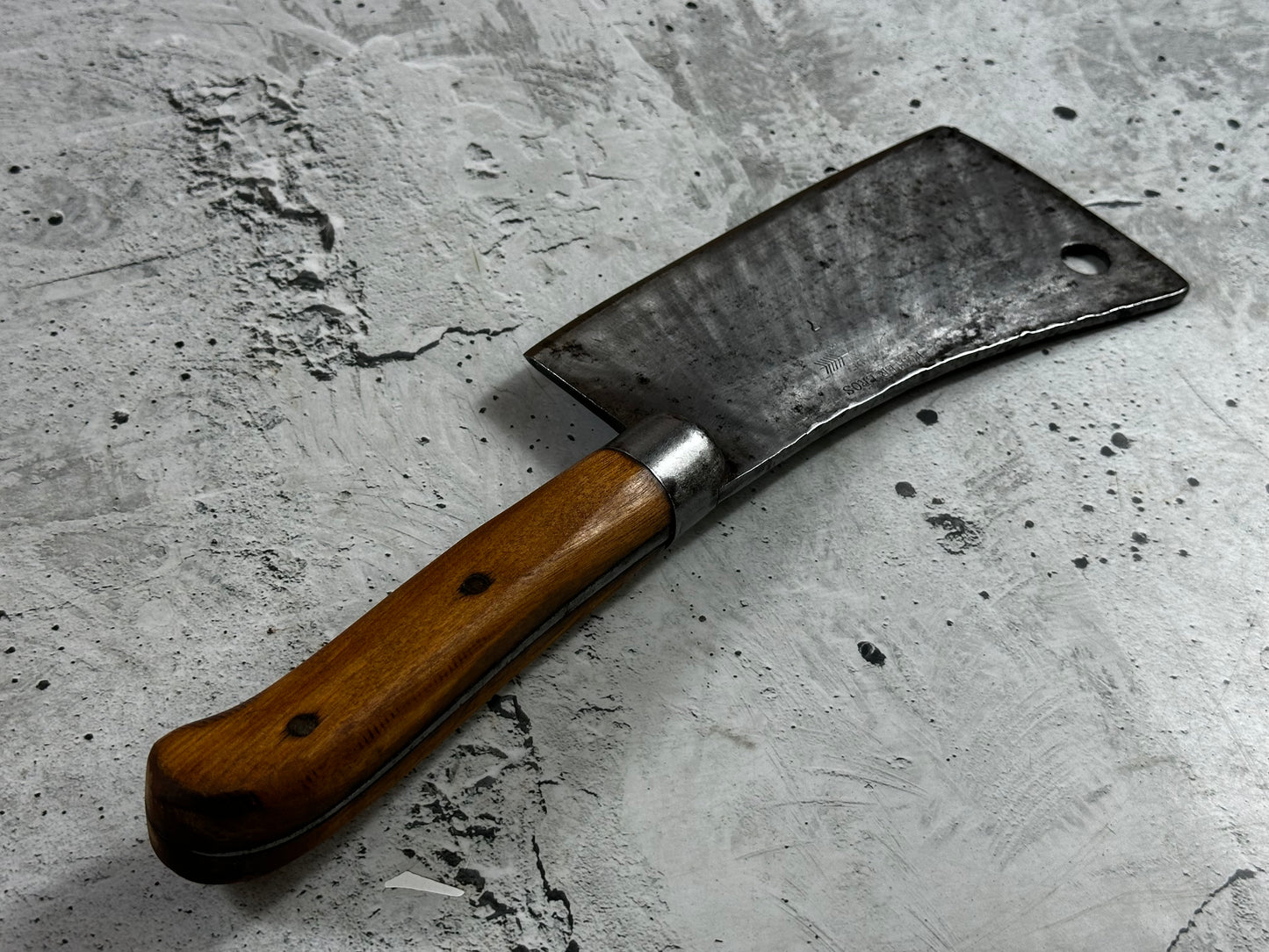 Vintage Foster Bros Butcher Cleaver Knife 180mm  Carbon Steel Blade Made in USA 🇺🇸 1996