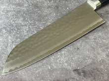 Load image into Gallery viewer, Masutani Kokuryu Santoku 170mm Blue Pakkawood Handle