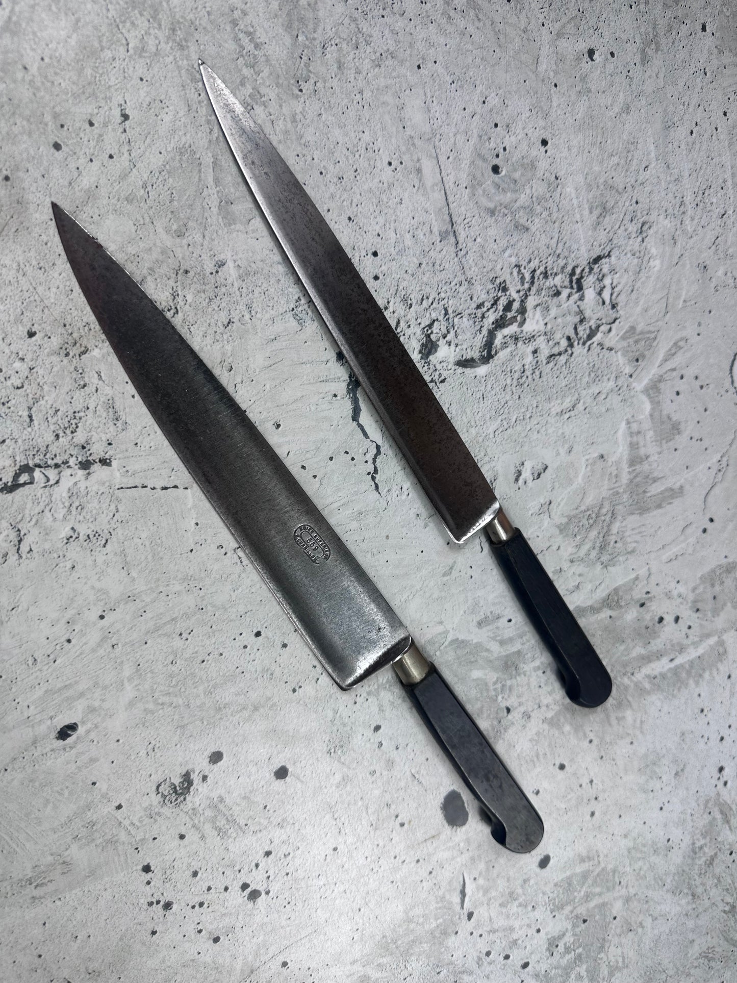 Vintage Nogent Knife  Set 2x Carbon Steel Made in France 🇫🇷 2042