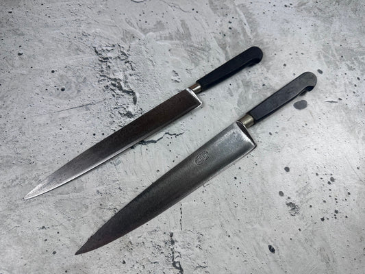 Vintage Nogent Knife Set 2x Carbon Steel France 2042