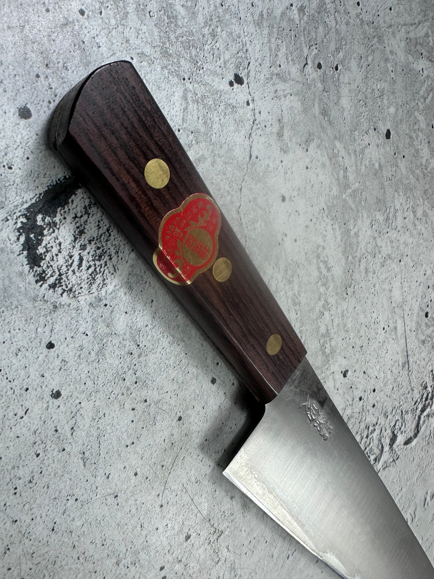 Vintage Gensukehisa Gyuto 300mm Carbon Steel Wood Handle 2239