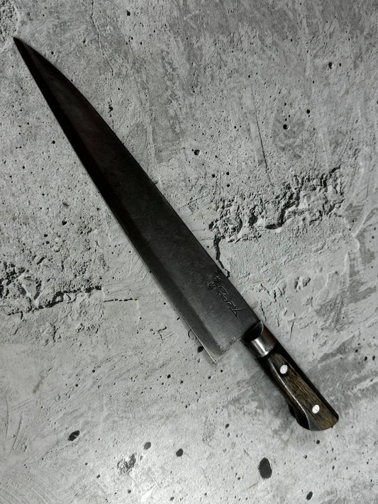 Vintage Japanese Gyuto Knife 250mm Carbon Steel  Made in Japan 2013