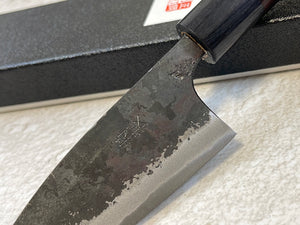 Tsunehisa Shirogami Kurochi Finish Ko-Bocho Deba Knife 105mm - Made in Japan 🇯🇵