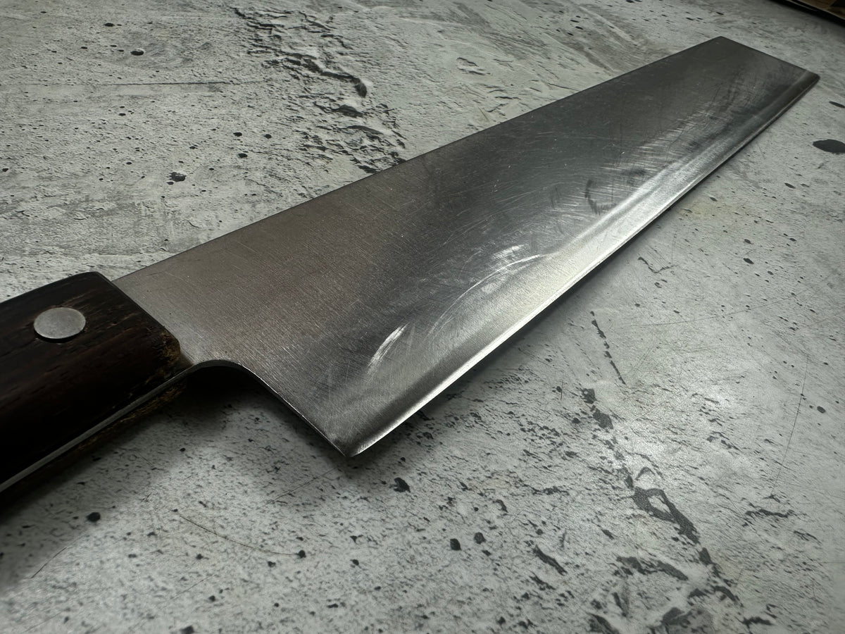 Vintage Unbranded Stainless Steel Nakiri Knife 370mm 2322