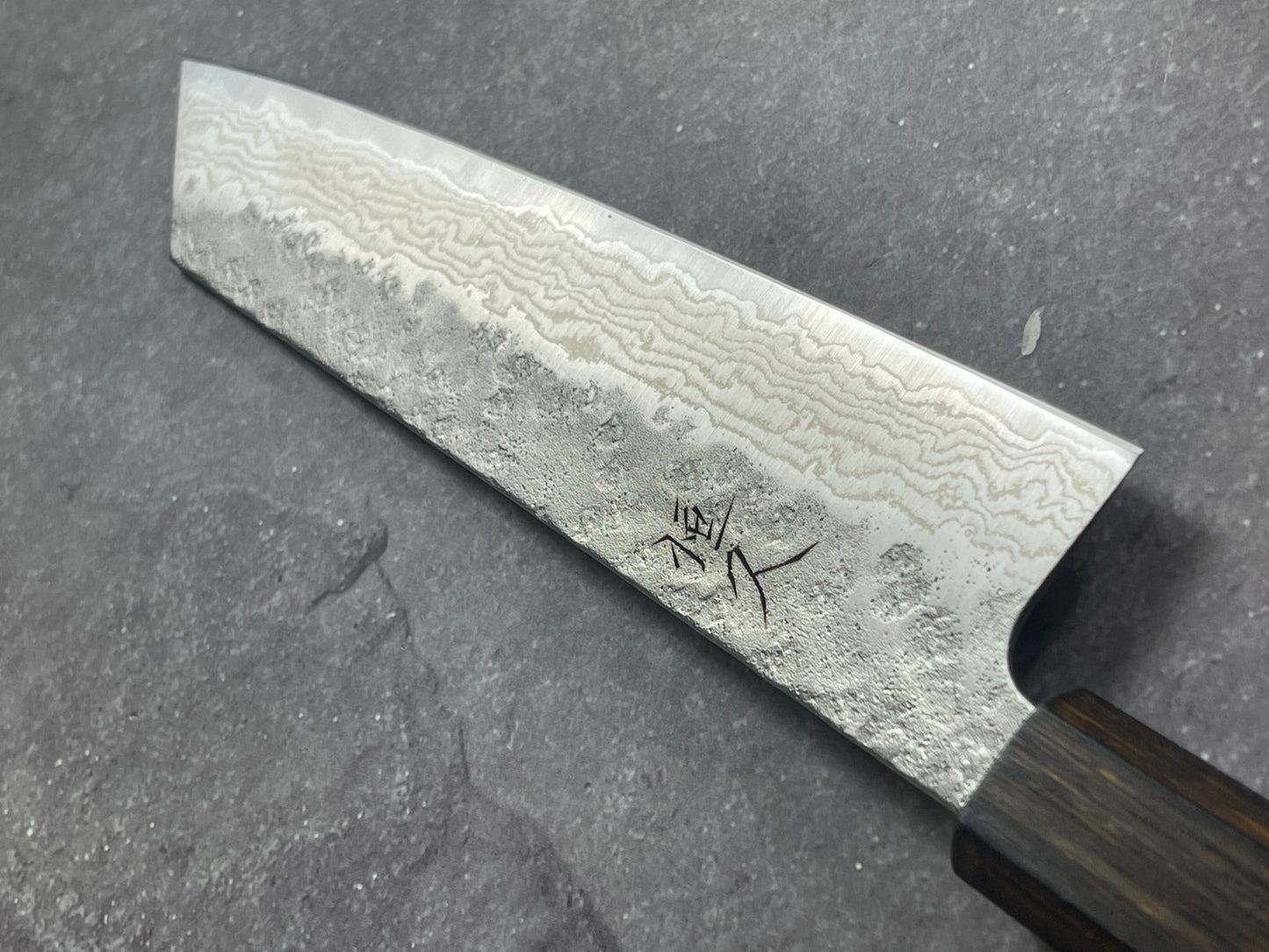 Tsunehisa 440c Damascus Nashiji Kiritsuke 210mm Oak Handle Made in Japan 🇯🇵