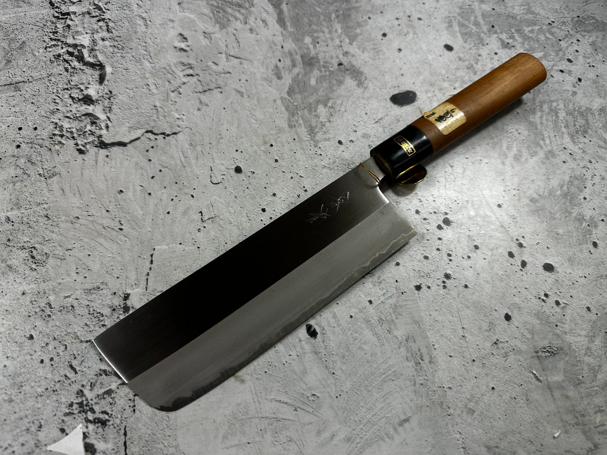 Vintage Kanehiko Hand-Forged Japanese Nakiri 170mm Carbon Steel Timber Handle 2286