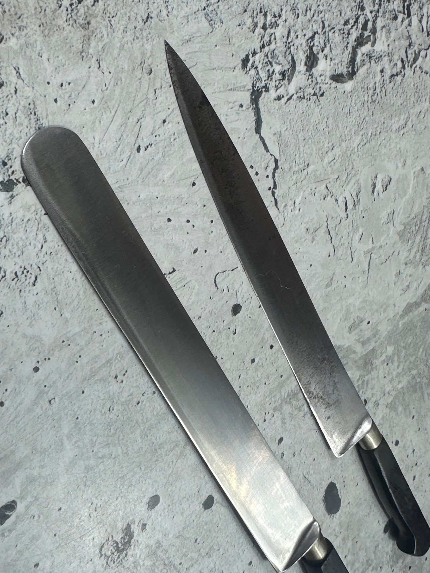 Vintage Nogent Knife  Set 2x Carbon Steel Made in France 🇫🇷 2043