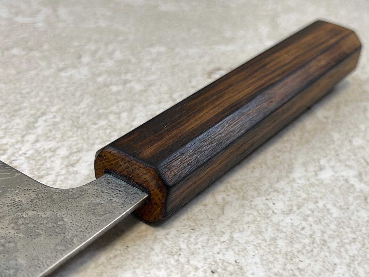 Tsunehisa 440c Damascus Nashiji Gyuto 210mm Oak Handle Made in Japan 🇯🇵