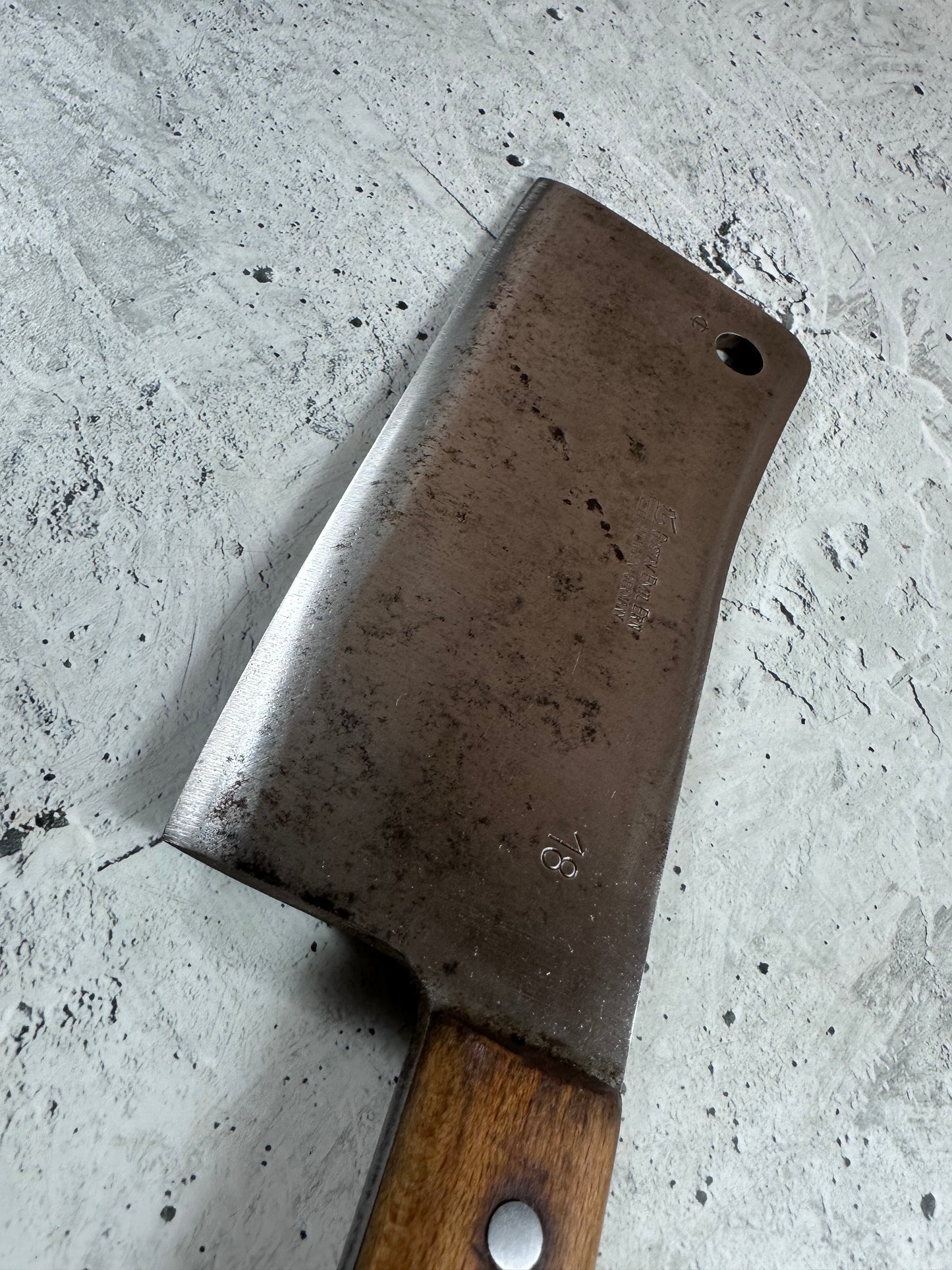 Vintage Gustav Emil Ern Cleaver Knife 180mm Made in German 2023