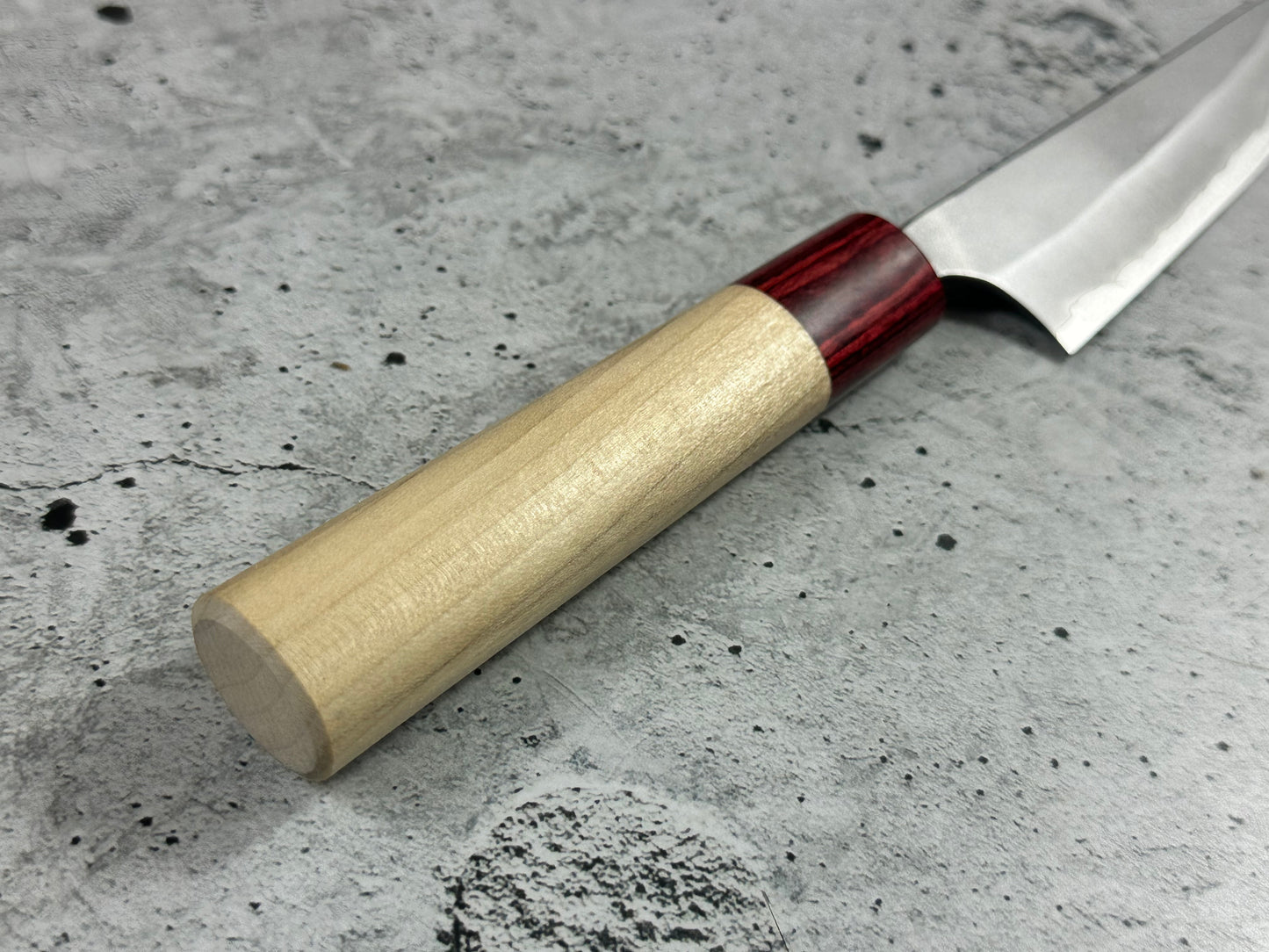 MASAKAGE YUKI petty 150mm Oval Magnolia wood with Red Pakka wood