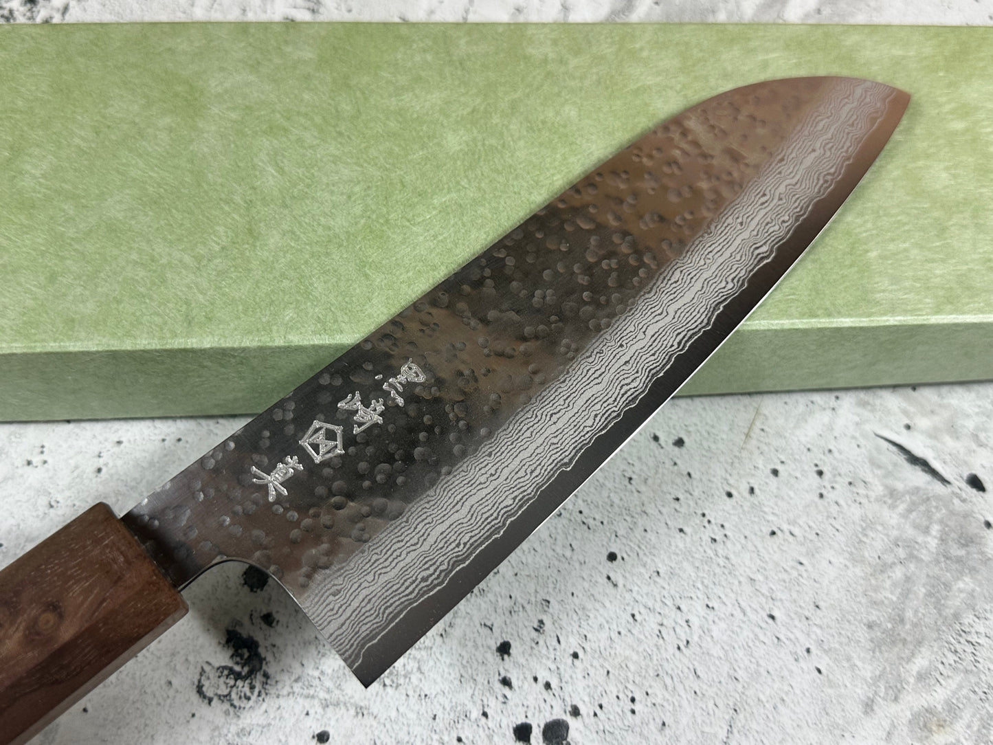 Makoto Kurosaki VG7 Damascus Santoku Knife 165mm