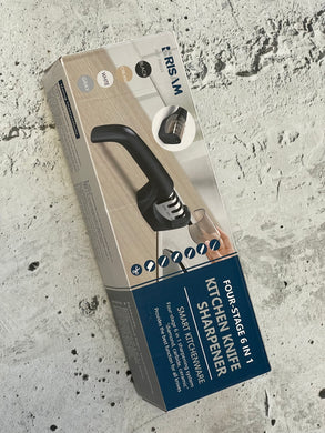 New Risan Four Stage 6 in 1 Kitchen Knife Sharpener