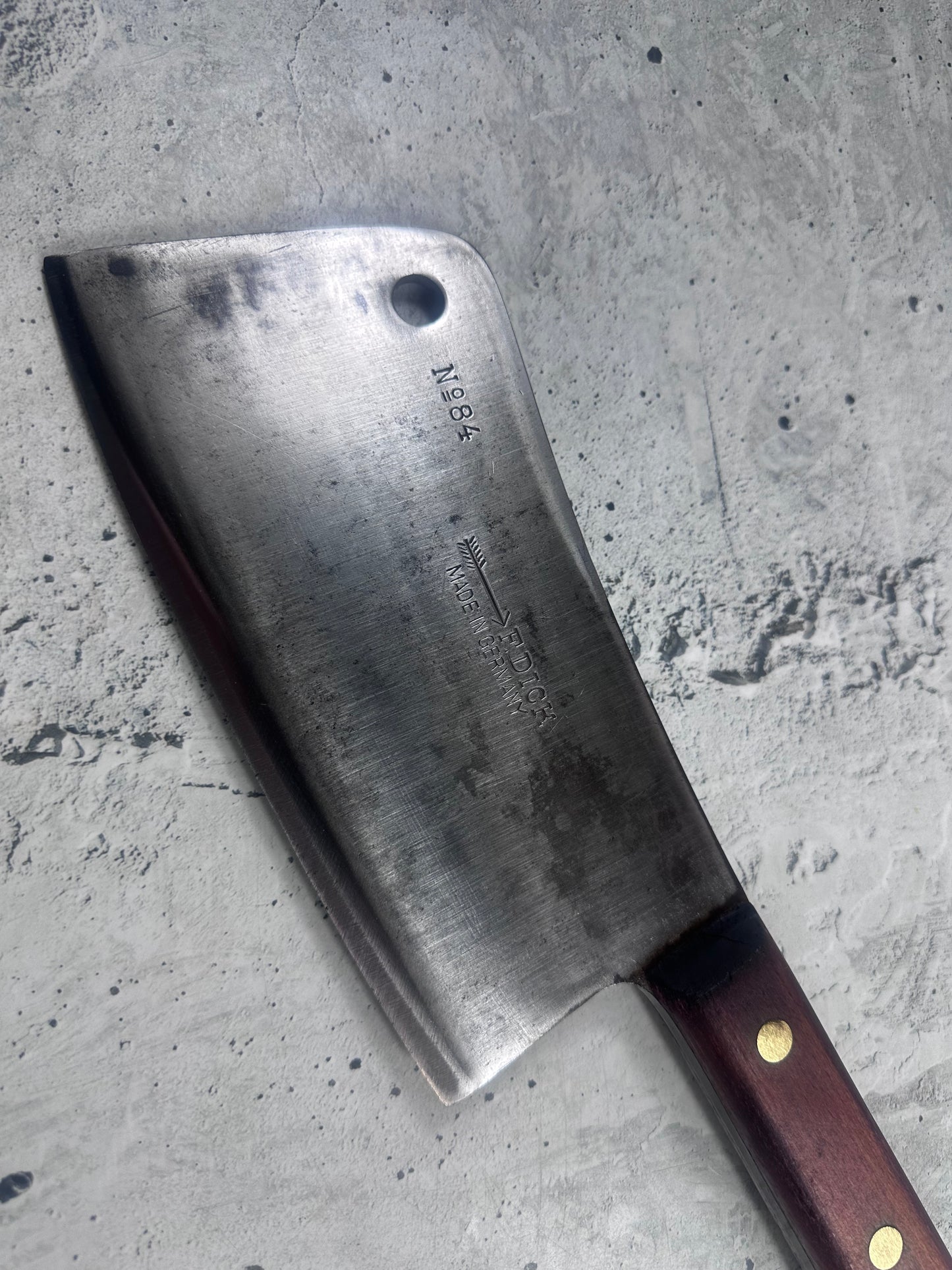 Vintage F. Dick Cleaver Knife N84 205mm Carbon Steel Made in Germany 2101